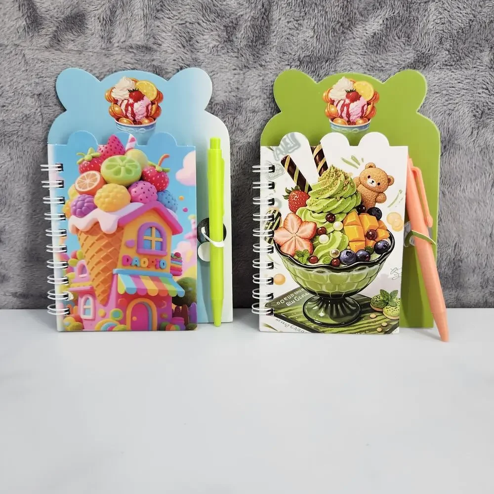 2 Spiral Pocket Notebook/Pen Ice Cream 4x5.5